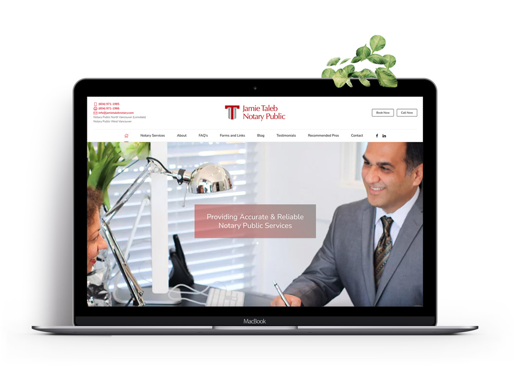 web design for notary